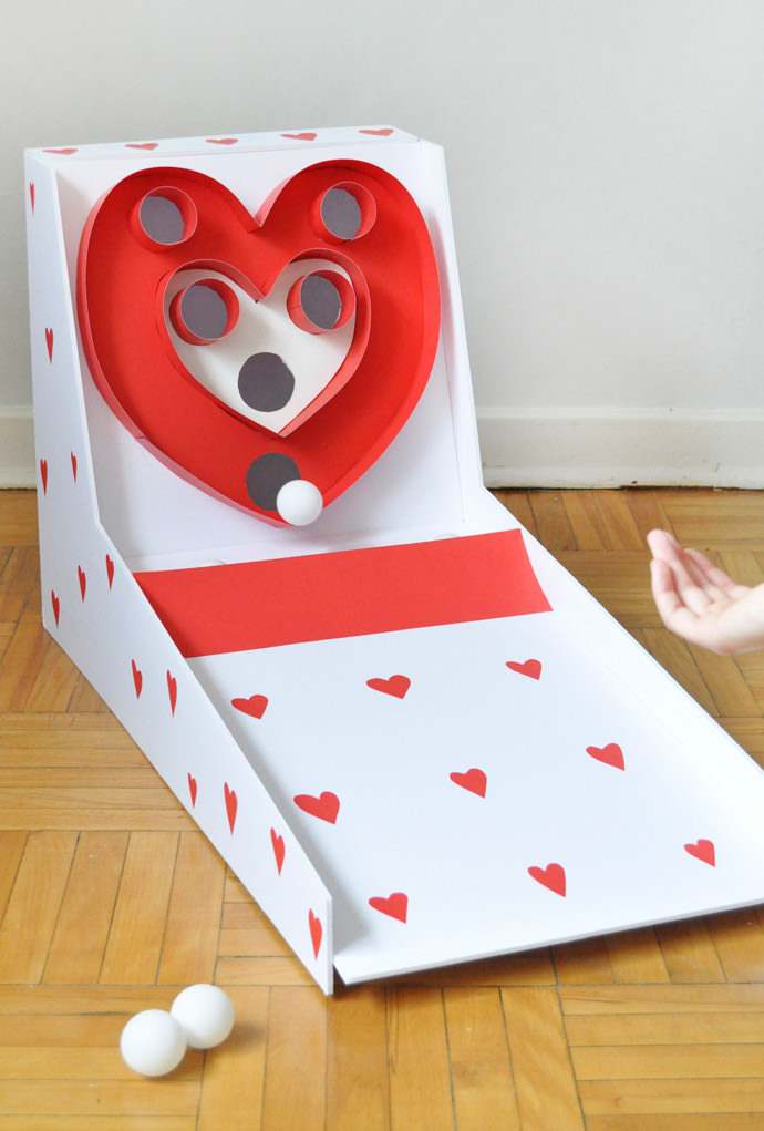 Valentine’s Day Carnival: DIY Skeeball