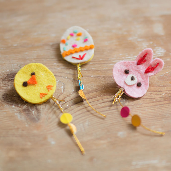 DIY Easter Kite Brooches