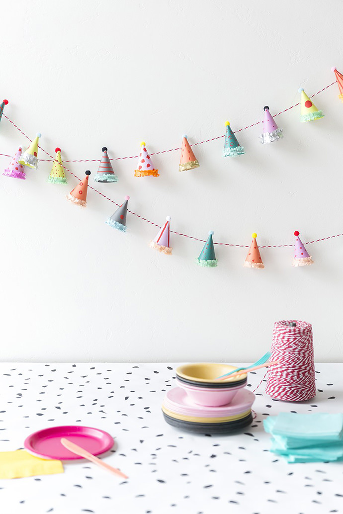 Party Hat Garlands, tutorial via The House That Lars Built