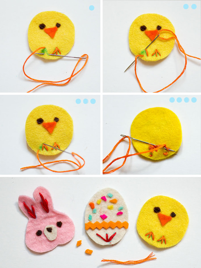 DIY Easter Kite Brooches