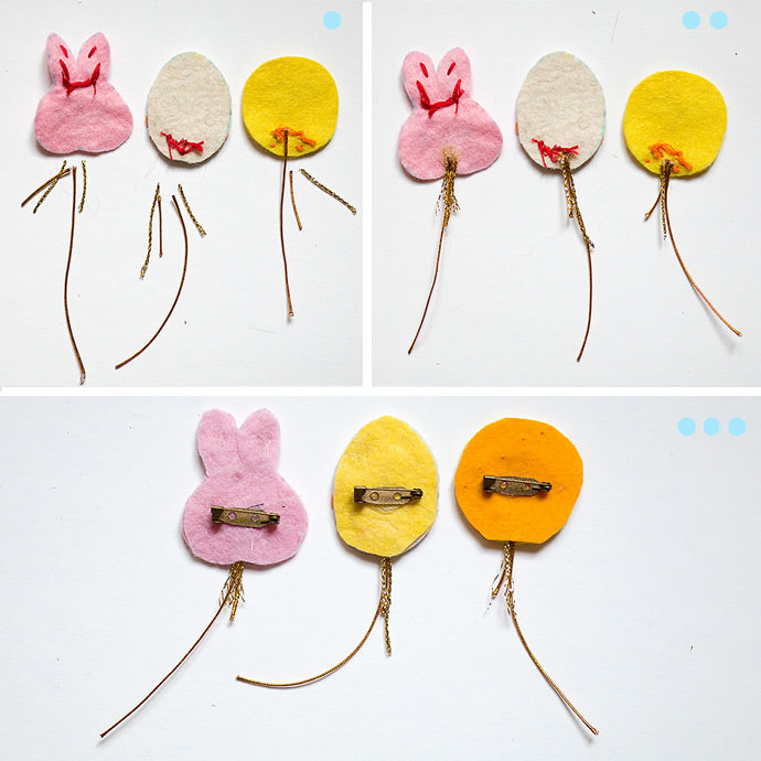 DIY Easter Kite Brooches