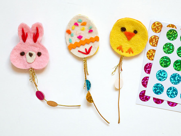 DIY Easter Kite Brooches