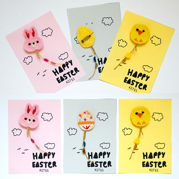 DIY Easter Kite Brooches