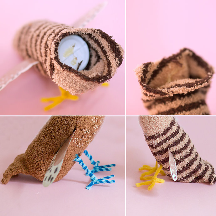 DIY Springtime Sock Sparrows