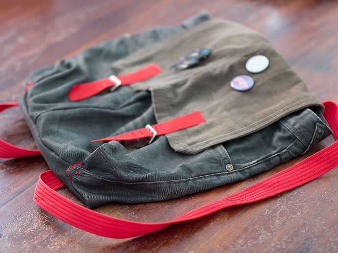 DIY Upcycled Jeans Bike Pannier