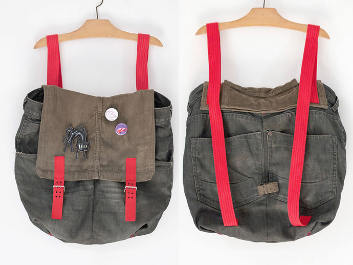 DIY Upcycled Jeans Bike Pannier