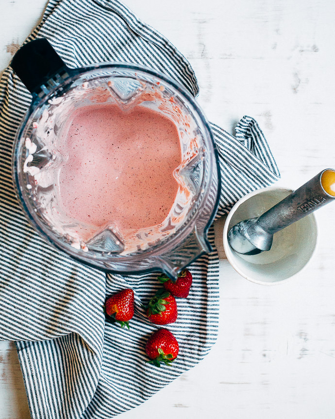 Roasted Strawberry Milkshakes