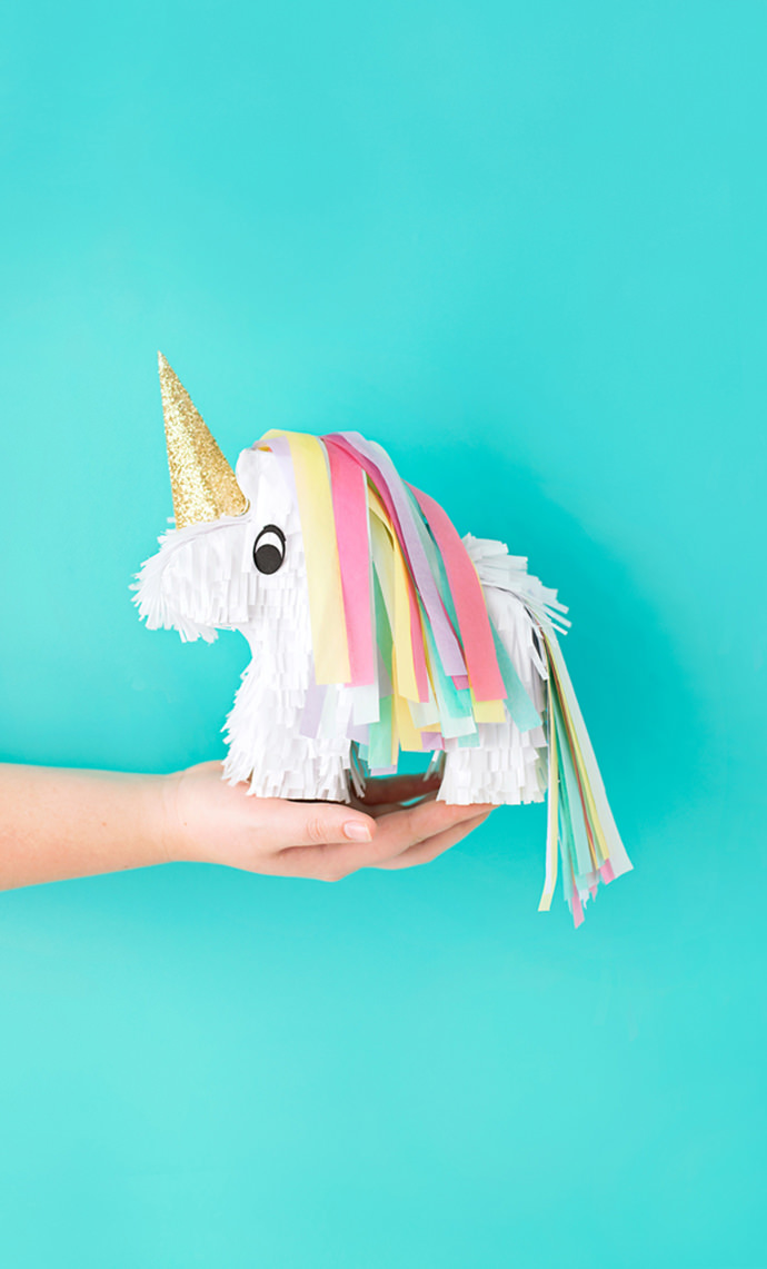 Miniature Unicorn Pinata, tutorial via A Subtle Revelry