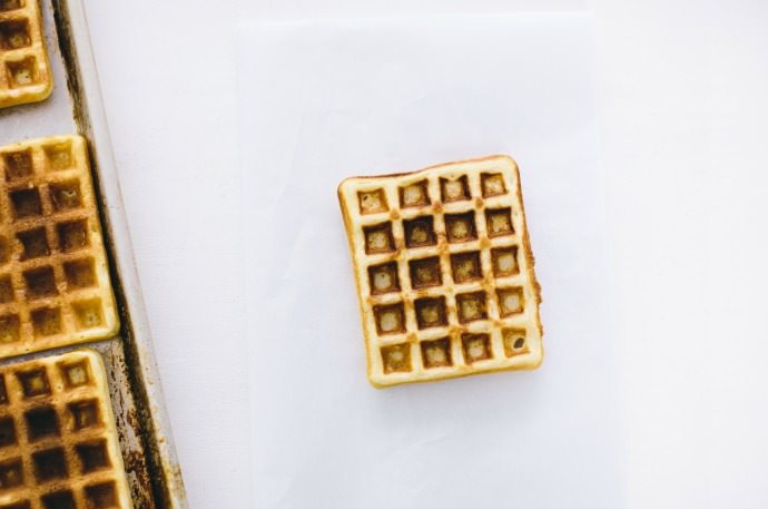 Waffle Cake with Maple Buttercream