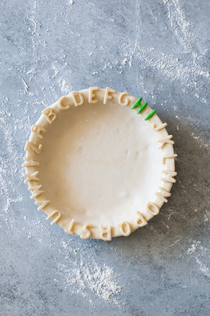 Alphabet Pie Crust Recipe & Tutorial