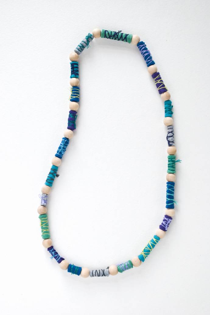 DIY Felt Beaded Necklace 