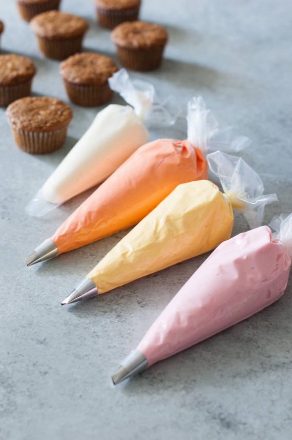 Ribbon Frosted Carrot Cake Cupcakes | Handmade Charlotte