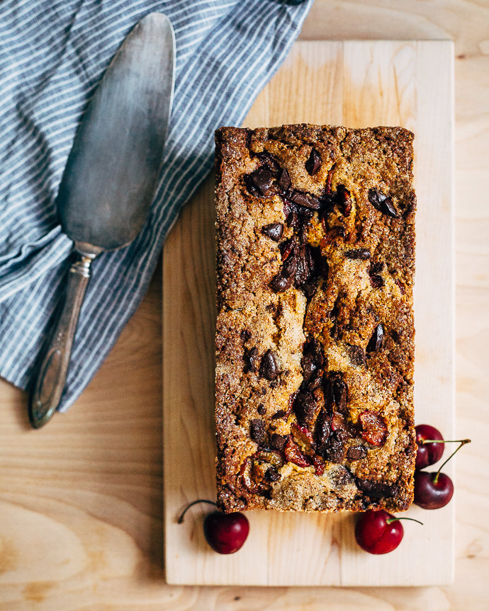 Cherry Chocolate Olive Oil Cake Recipe