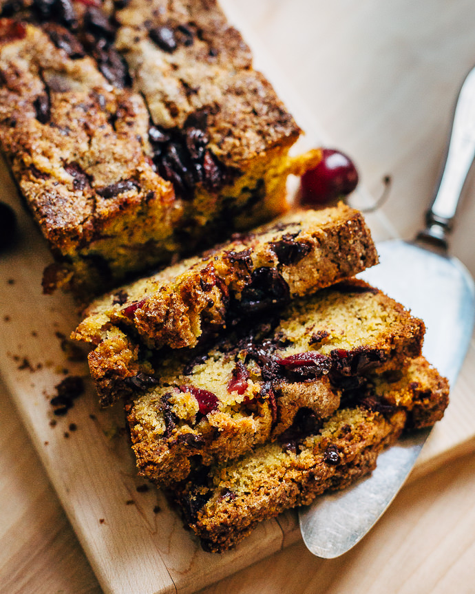 Cherry Chocolate Olive Oil Cake Recipe