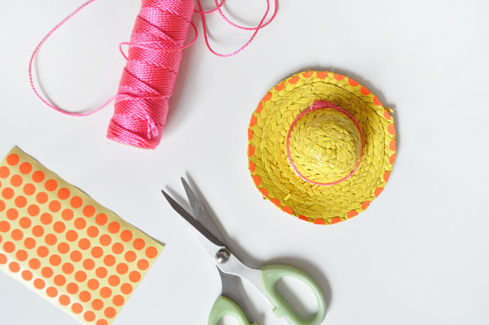 Mini DIY Sombrero Garland for Cinco de Mayo