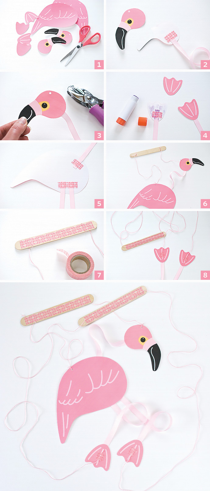 Make A Pink Flamingo Marionette