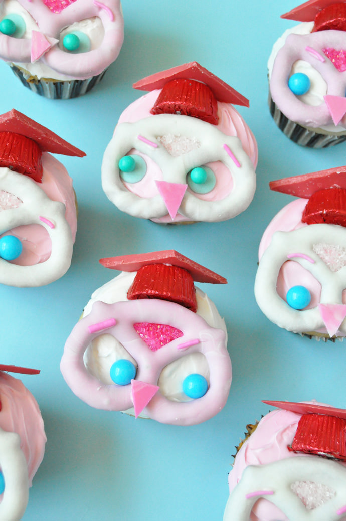 Owl Graduation Cupcakes