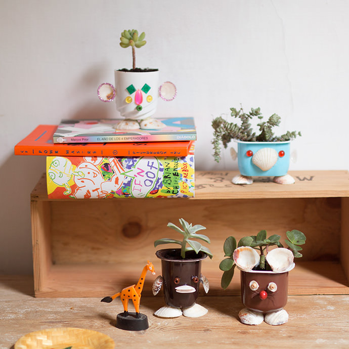 Upcycled Seashell Mini Planters