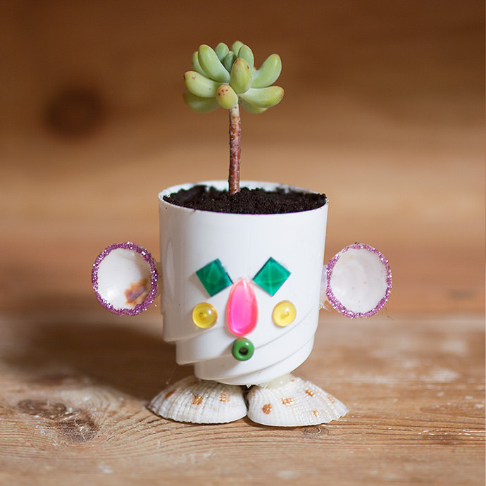 Upcycled Seashell Mini Planters