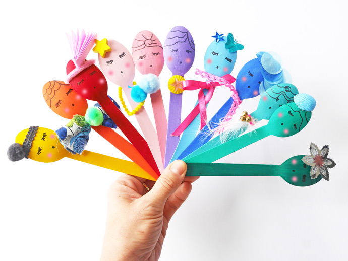 Recycled Wooden Spoon Puppets