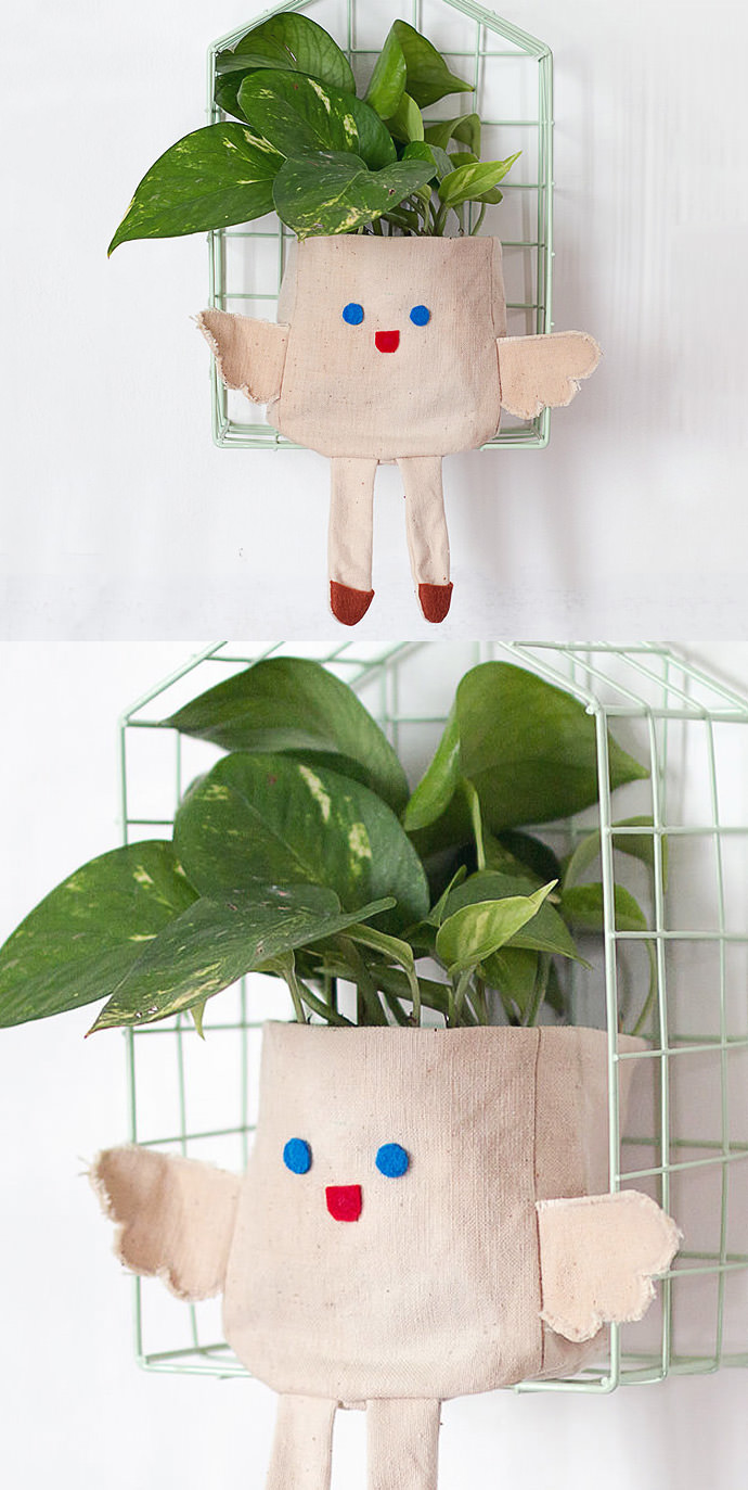 DIY Angel Hanging Planter