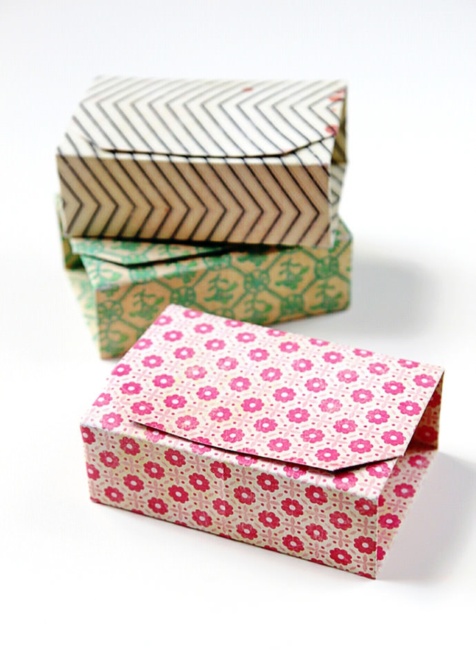 DIY Origami Boxes, tutorial via Gathering Beauty