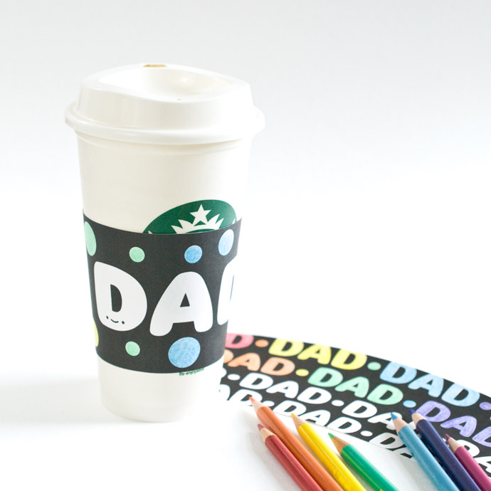 Father's Day Printable Coffee Sleeves