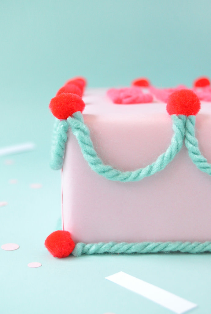 DIY Birthday Cake Gift Wrap