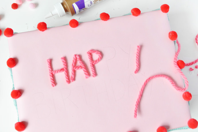 DIY Birthday Cake Gift Wrap