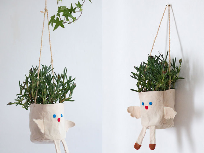 DIY Angel Hanging Planter