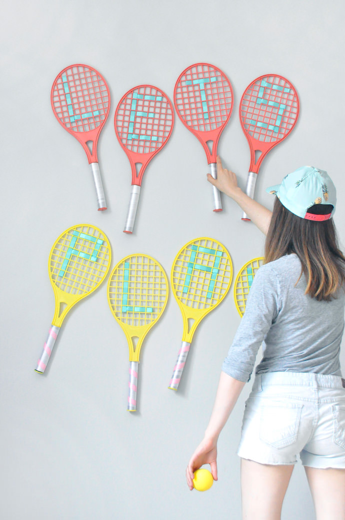 DIY Tennis Racquet Decor