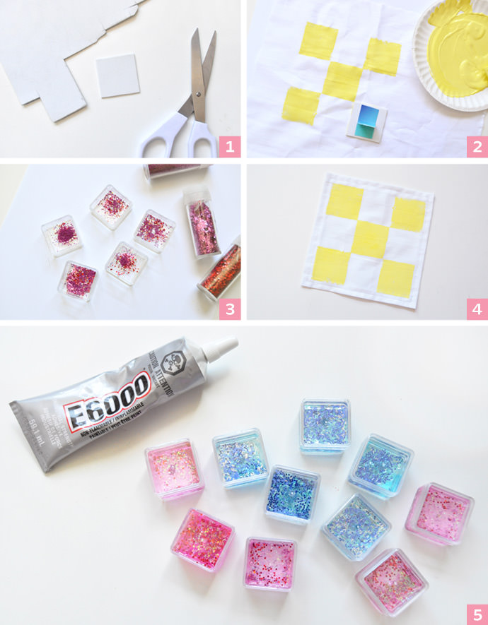 DIY Glitter Tic Tac Toe