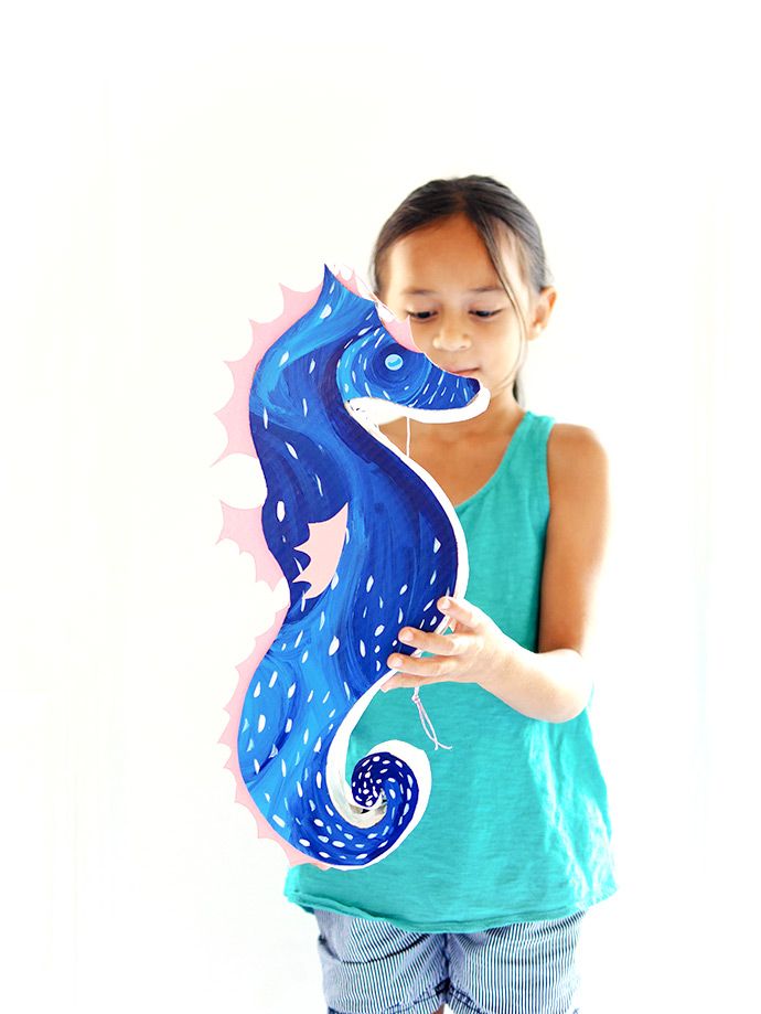 DIY Seahorse Pinata - Perfect for a kid's party!
