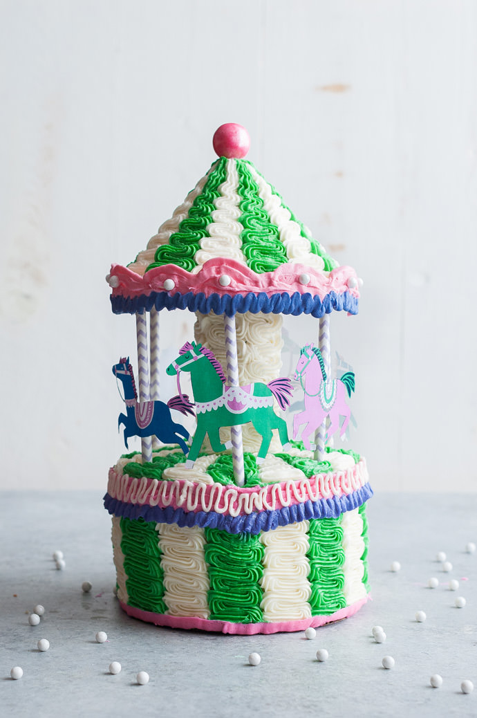 DIY Carousel Cake Tutorial and Recipe