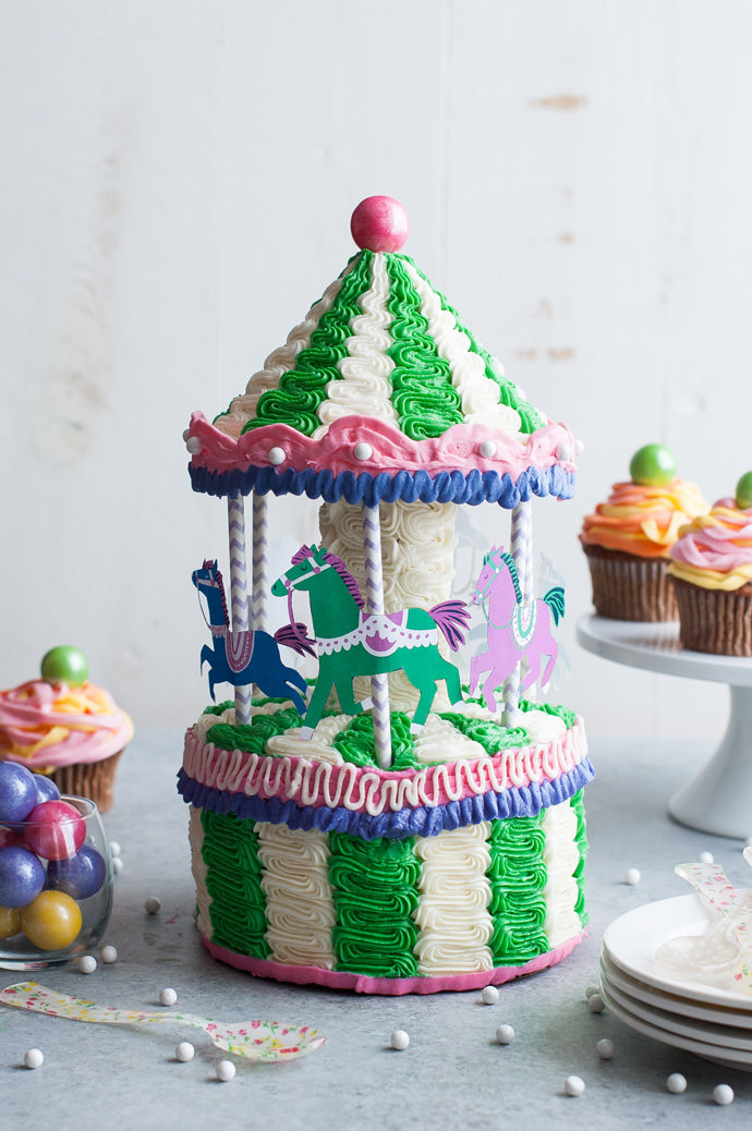 DIY Carousel Cake Tutorial and Recipe