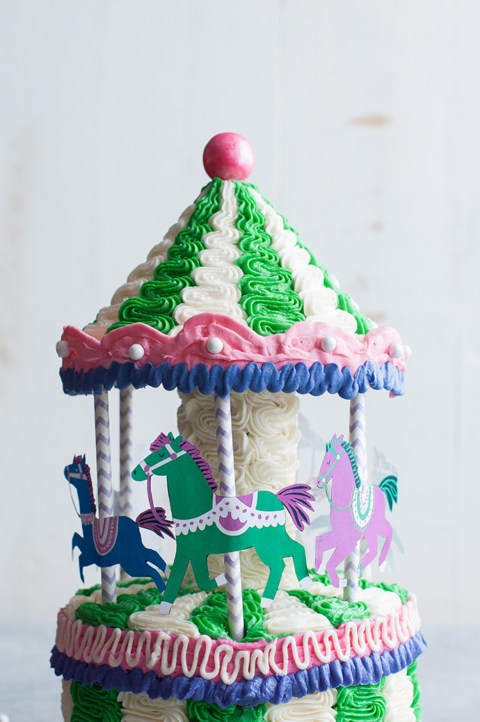 DIY Carousel Cake Tutorial and Recipe