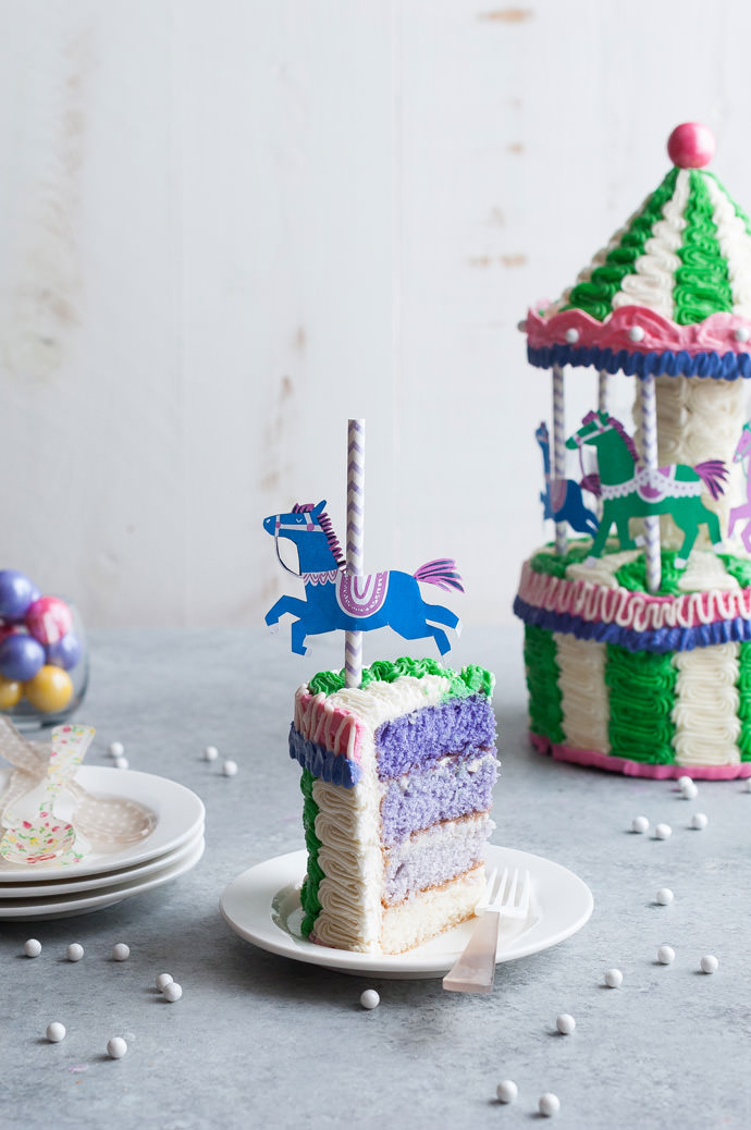 DIY Carousel Cake Tutorial and Recipe