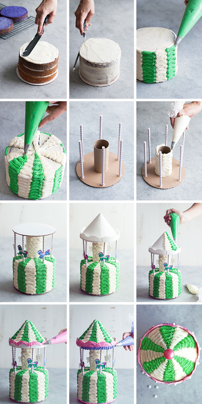 DIY Carousel Cake Tutorial and Recipe