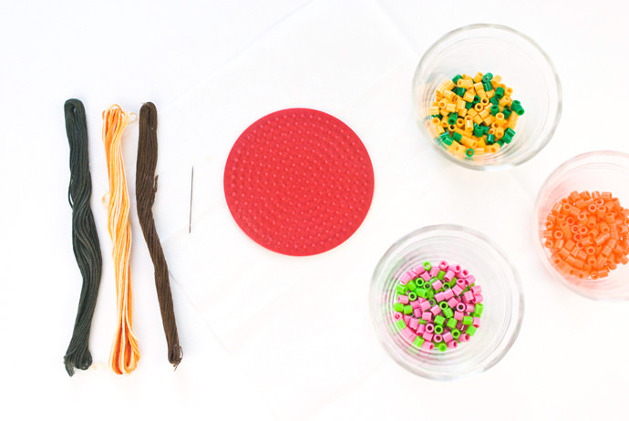 DIY Perler Bead Fruit Bracelets