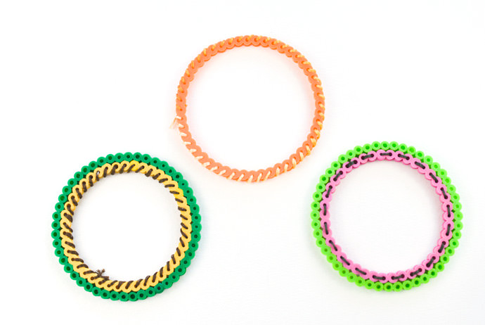 DIY Perler Bead Fruit Bracelets