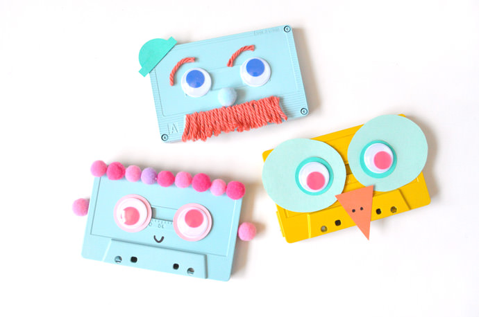 DIY Recycled Cassette Faces