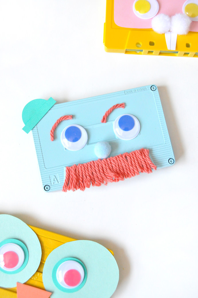 DIY Recycled Cassette Faces