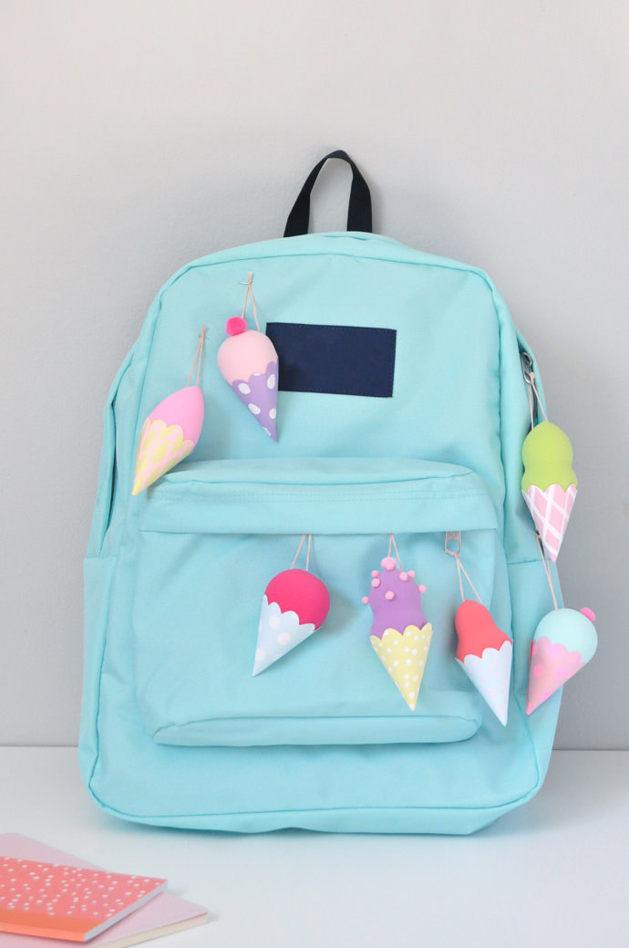 DIY Ice Cream Backpack Flair