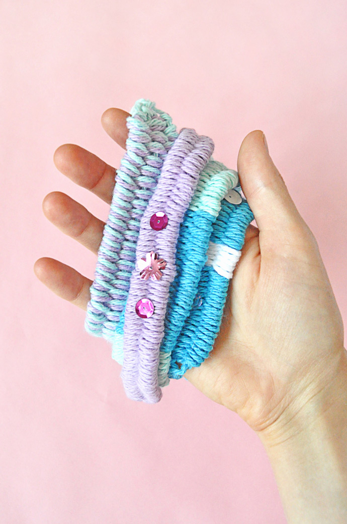 DIY Woven Yarn Friendship Bracelets