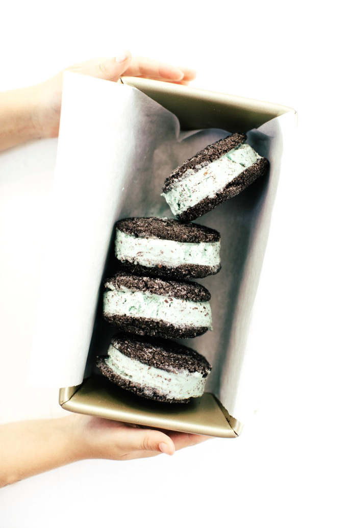 Recipe for Chocolate Mint Ice Cream Sandwiches