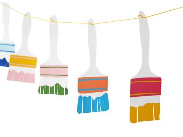 DIY Paper Paintbrush Garland