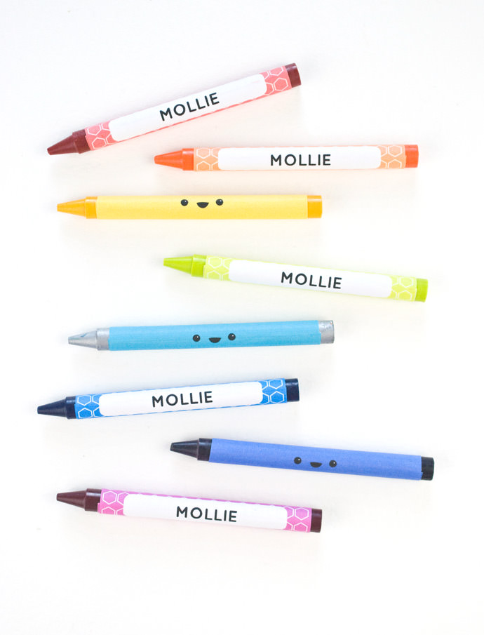 Printable Custom Crayon Wrappers