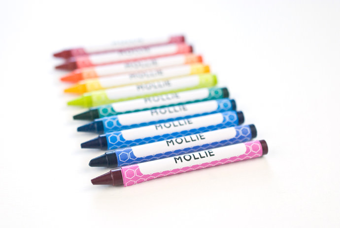 Printable Custom Crayon Wrappers