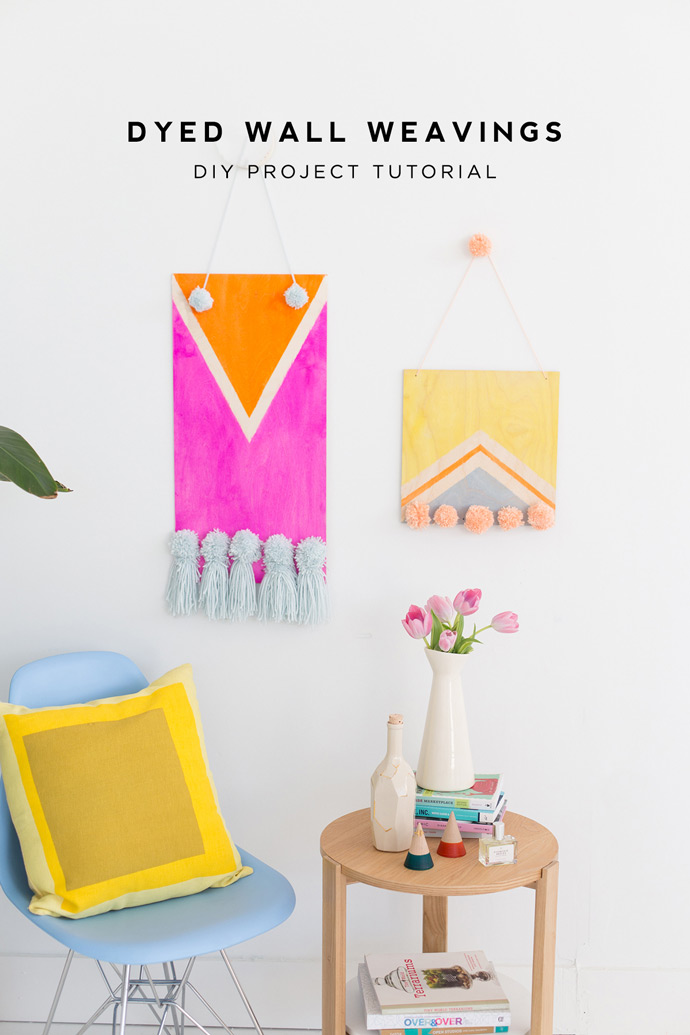 DIY Dyed Wall Weavings