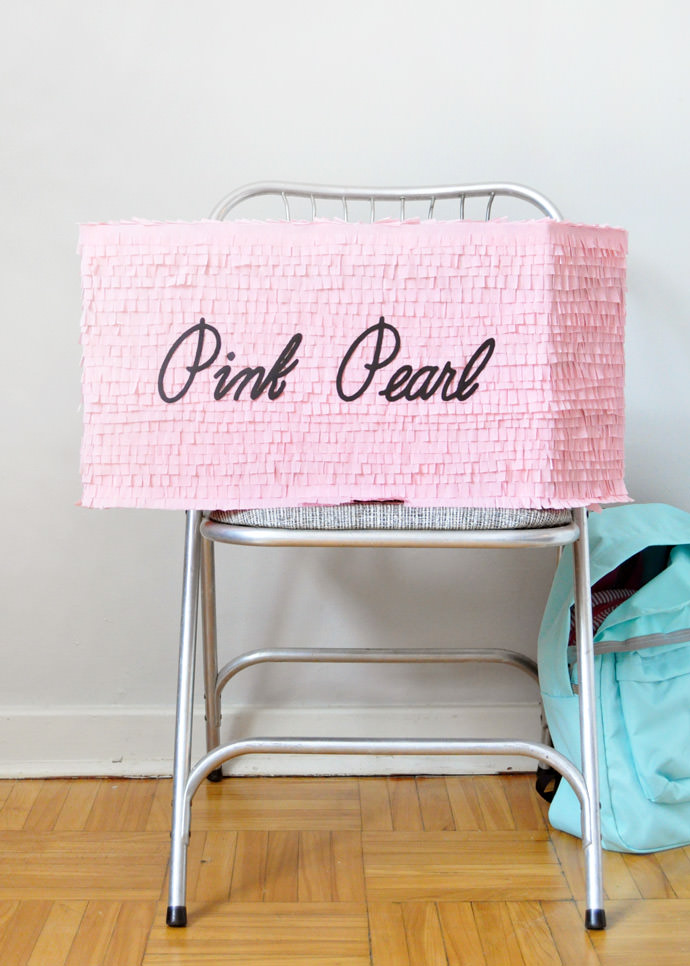 DIY Pink Pearl Eraser Back-to-School Pinata